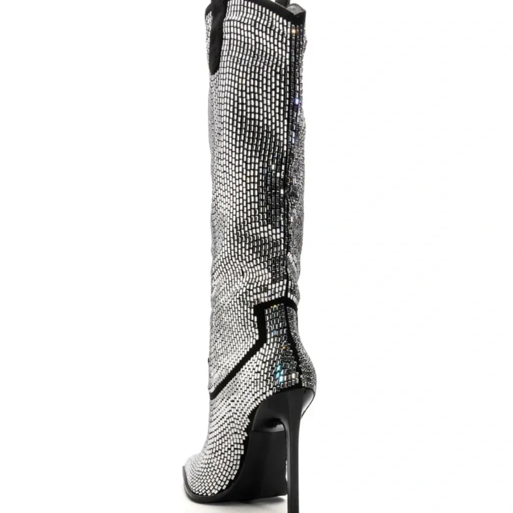 Azalea Wang Heidemarie western embellished knee boots - Picture 4 of 12